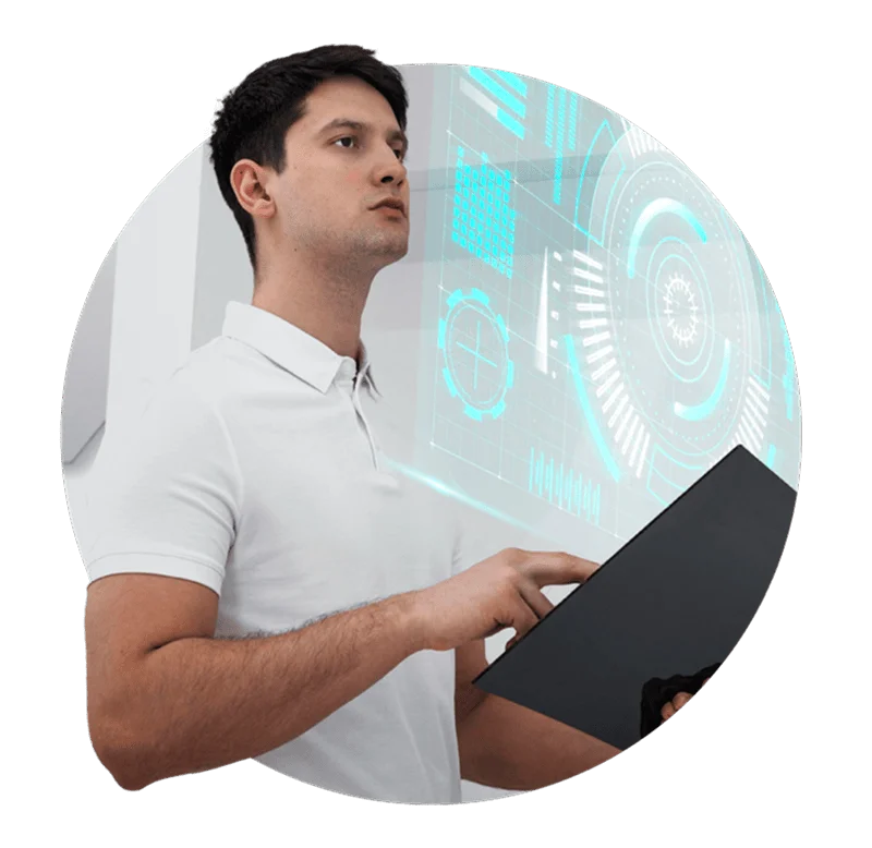 persona con una tablet
