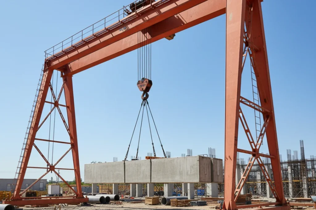 Puente grúa tipo pórtico,manejo de cargas manejo de cargas